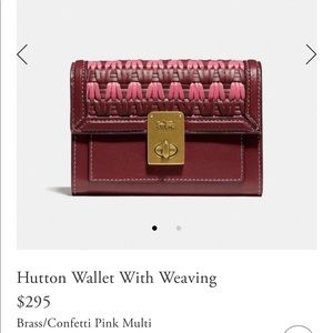 Coach Hutton wallet with weaving